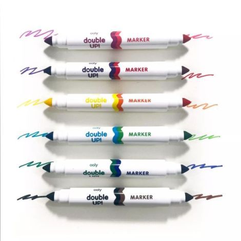 Carioci duble lavabile Double Up! - set de 6 carioci, 12 culori - poza 3