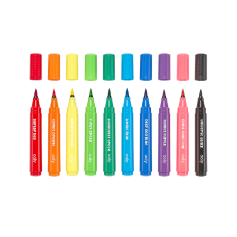 Carioci lavabile cu pensula, Big Bright Brush, set 10 culori - poza 3