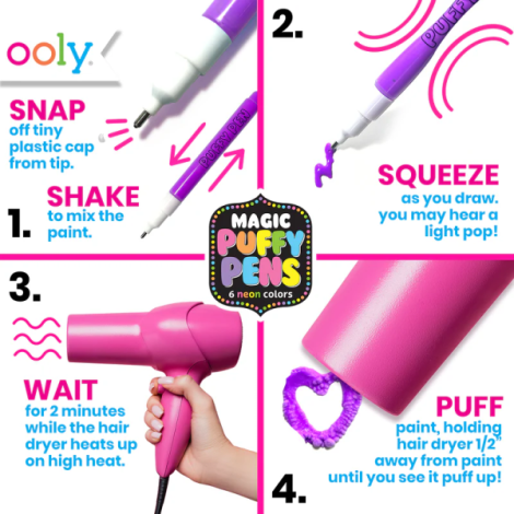 Carioci magice cu efect 3D, Puffy Pens, - poza 4