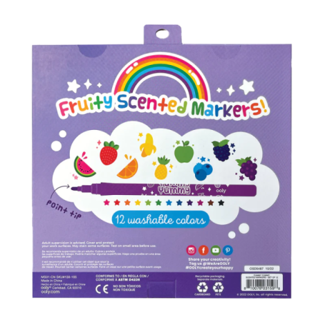 Carioci parfumate lavabile Yummy Yummy - Set de 12 - poza 3