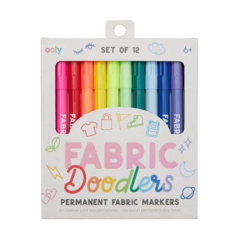 Carioci permanente pentru textile Fabric Doodlers - Set de 12 - poza 1