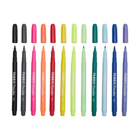 Carioci permanente pentru textile Fabric Doodlers - Set de 12 - poza 2