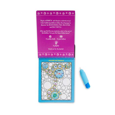 Carnet de colorat apa magica Labirint subacvatic - poza 3