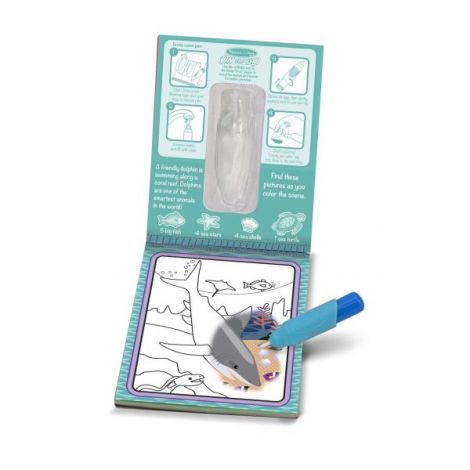 Carnet de colorat cu Apa magica Oceanul - poza 2