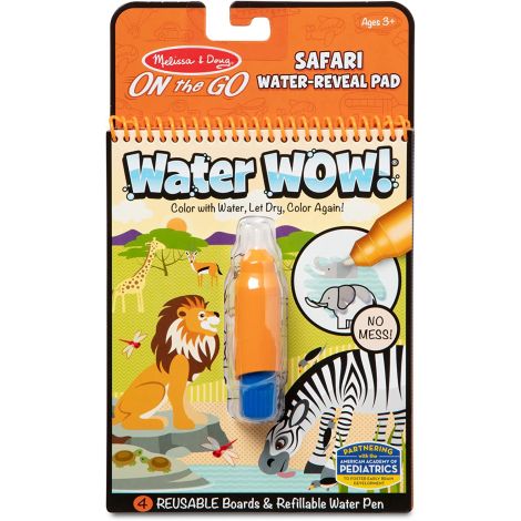Carnet de colorat cu Apa magica Safari - Melissa and Doug 9441 - poza 1