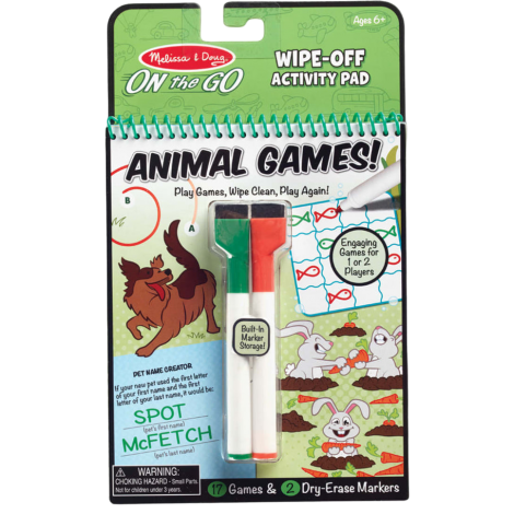 Carnet reutilizabil cu activitati si jocuri Animale -Melissa And Doug - poza 1