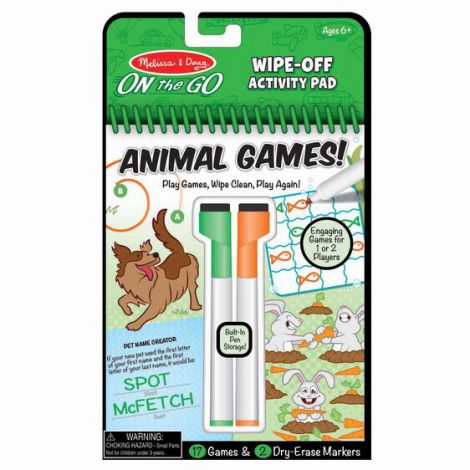 Carnet reutilizabil cu activitati si jocuri Animale -Melissa And Doug - poza 2