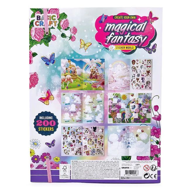 Carte cu 200 de autocolante Grafix Magical Fantasy - poza 2
