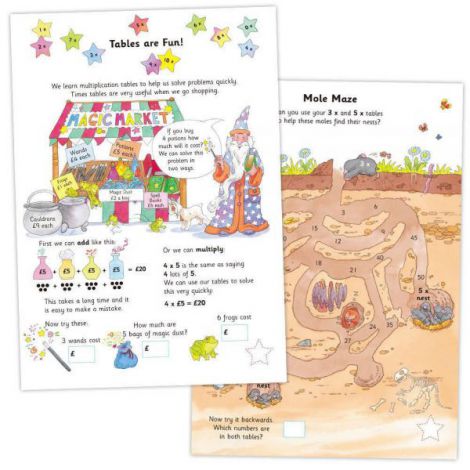 Carte cu activitati si abtibilduri - tabla inmultirii - poza 2