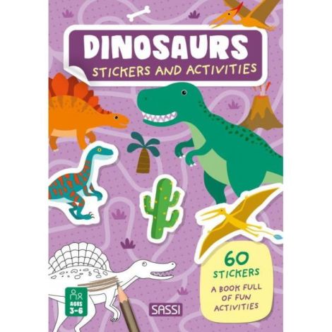 Carte de activitati cu abtibilduri - dinozauri - poza 1