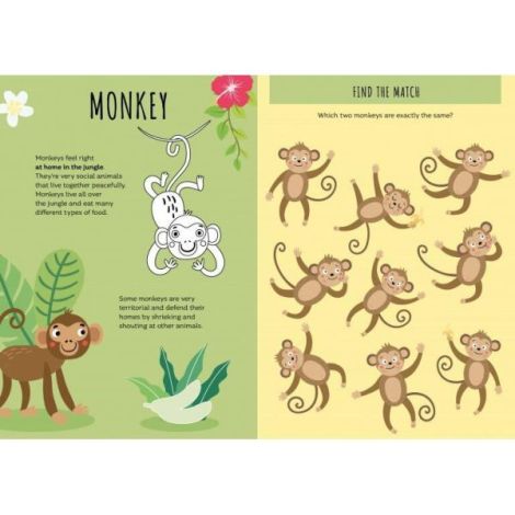 Carte de activitati cu abtibilduri - jungla - poza 2