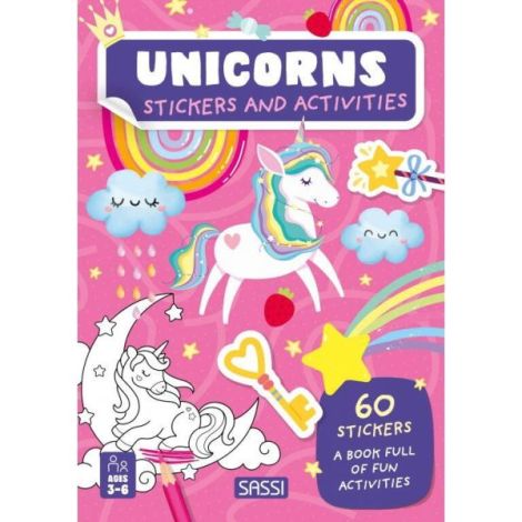 Carte de activitati cu abtibilduri - unicorni magici - poza 1