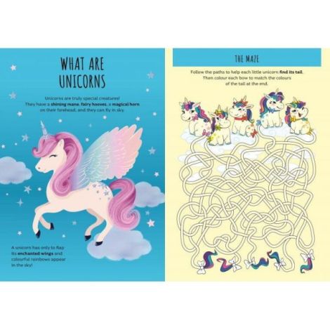 Carte de activitati cu abtibilduri - unicorni magici - poza 4
