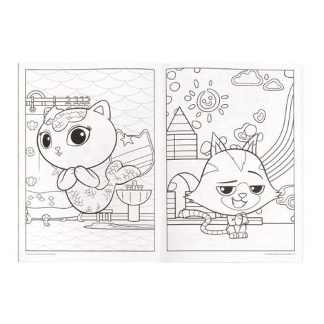 Carte de colorat cu abtibilduri repozitionabile Gabby s Dollhouse - poza 2