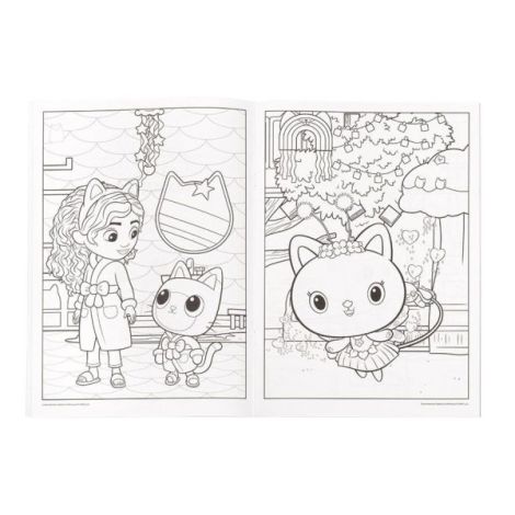 Carte de colorat cu abtibilduri repozitionabile Gabby s Dollhouse - poza 5