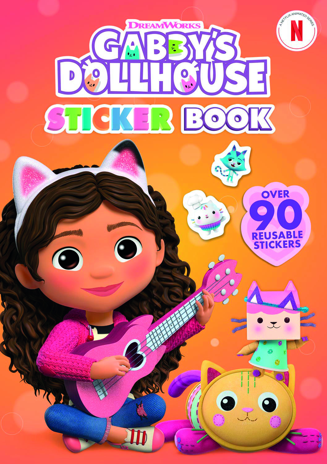 Carte de colorat cu abtibilduri repozitionabile Gaby s Dollhouse