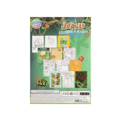 Carte de colorat cu activitati, Jungla, A4, 64 pagini - poza 2