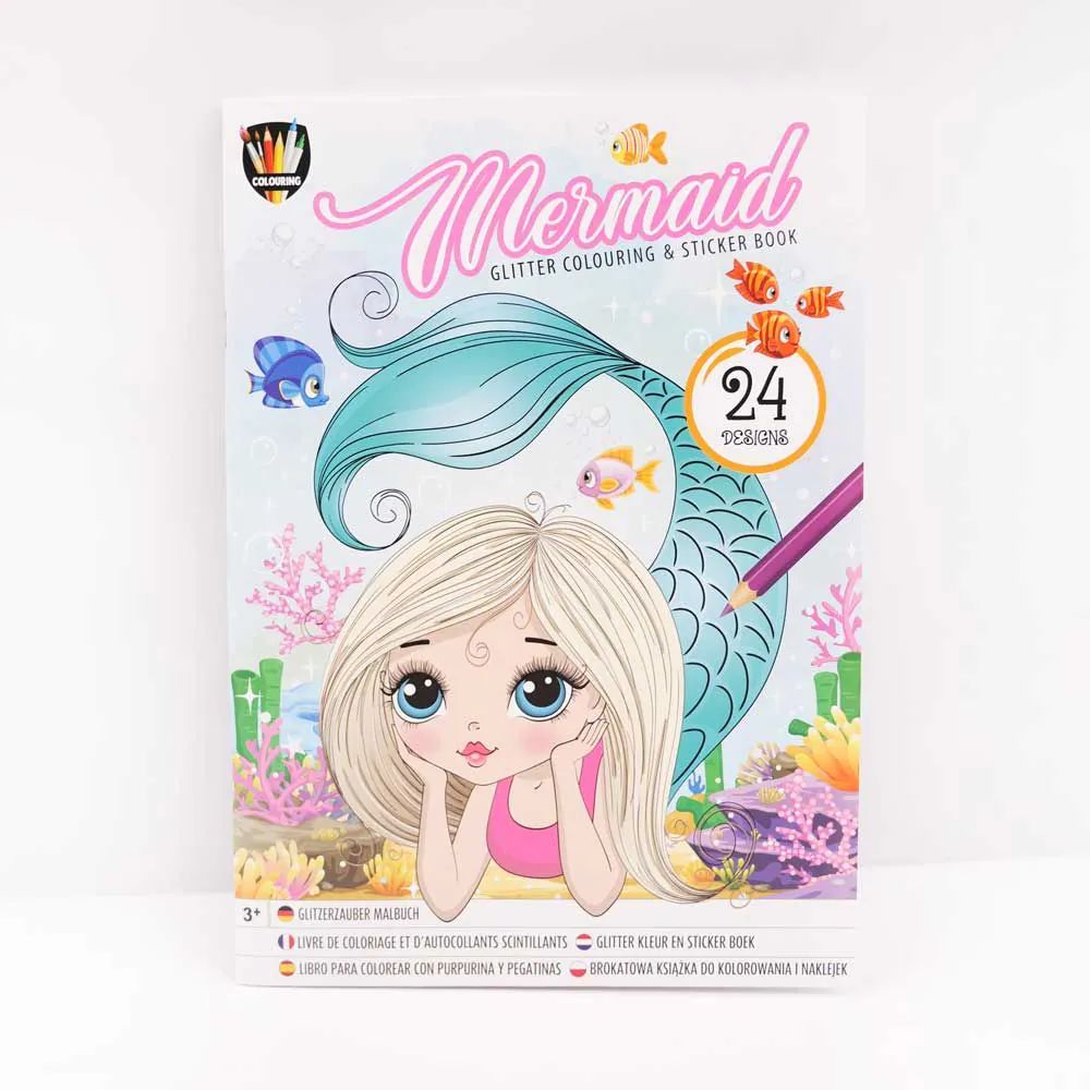 Carte de colorat cu autocolante cu sclipici Grafix - poza 1