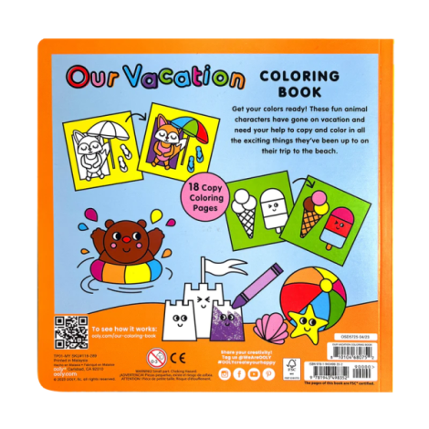 Carte de colorat cu contur reliefat - Our Vacation - poza 4