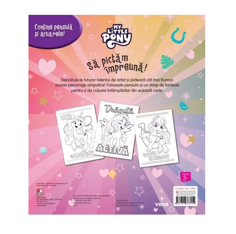 Carte de colorat cu pensula si acuarele format mic My little Pony. Sa pictam impreuna - poza 2