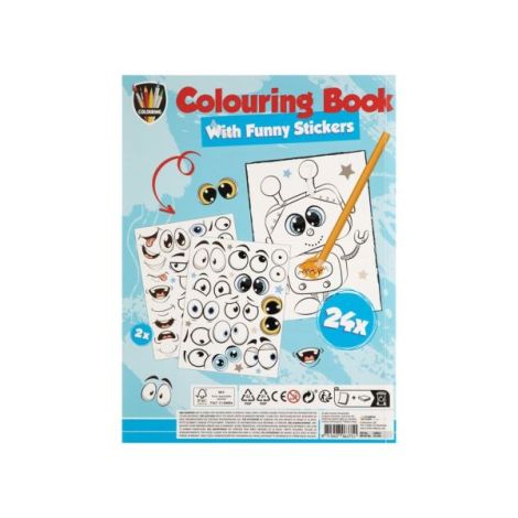 Carte de colorat pentru baieti, cu abtibilduri amuzante, A4, 24 pagini - poza 2