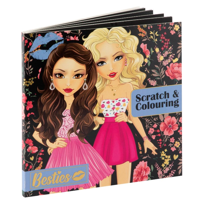 Carte de razuit si colorat Grafix Besties 20x20 cm - poza 1