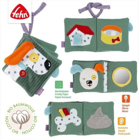 Carte din plus pentru bebelusi - catelus natur - poza 4