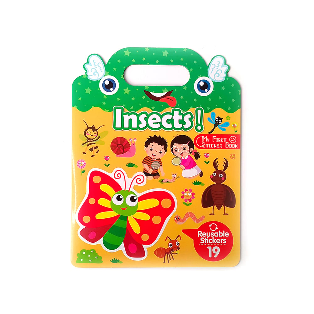 Carte educativa cu stickere reutilizabile - Insecte (19 piese)