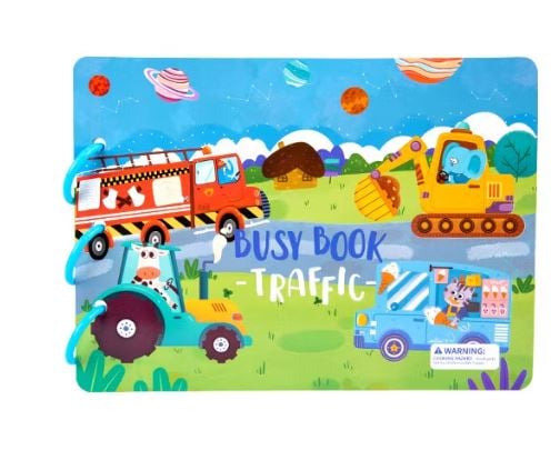Carte educativa reutilizabila Busy Book - Vehicule si trafic