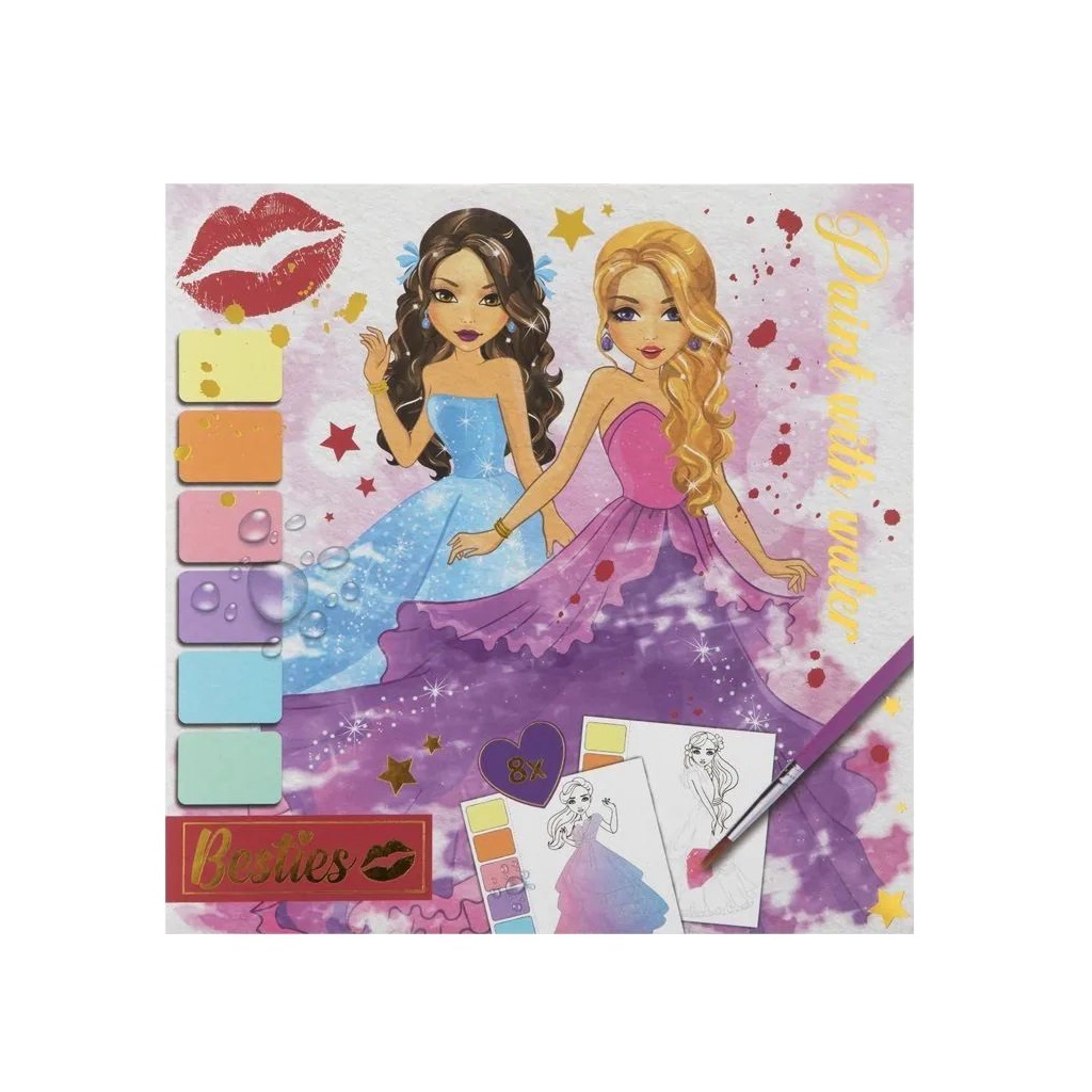 Carte pentru pictura cu apa Grafix Besties - poza 1
