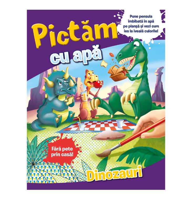 Carte Pictam cu apa. Dinozauri