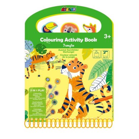 Carte portabila cu activitati de colorat - Jungla - poza 1