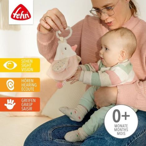 Carticica din plus pentru bebelusi - pasare pastel - poza 2
