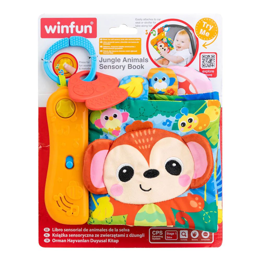 Carticica senzoriala cu sunete Winfun Jungle Animals - poza 3