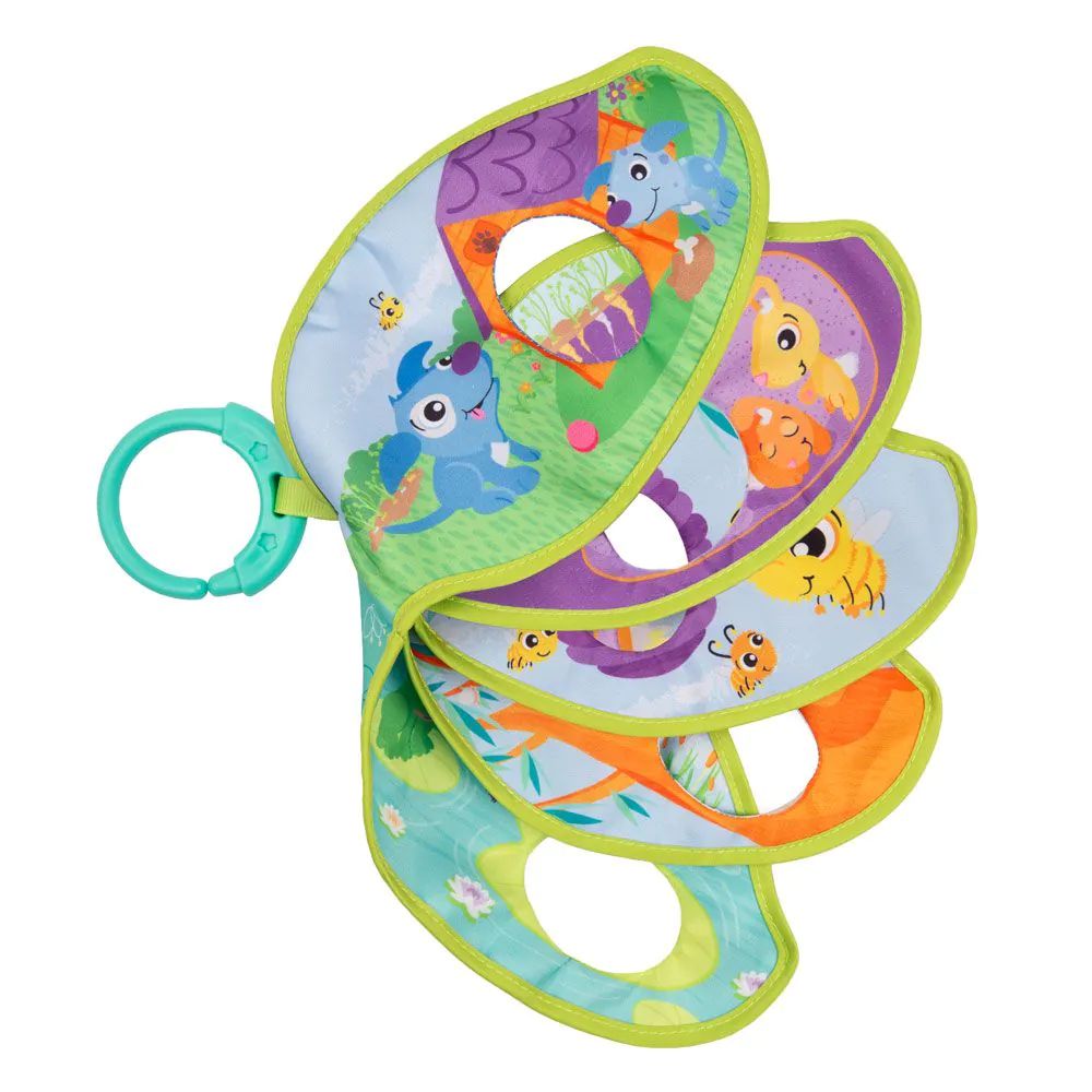 Carticica textila cu marionete pentru degete PlayGro Animale