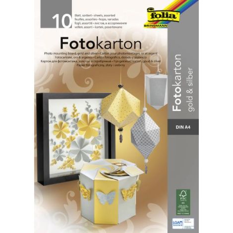Carton A4 auriu si argintiu 300 - poza 1