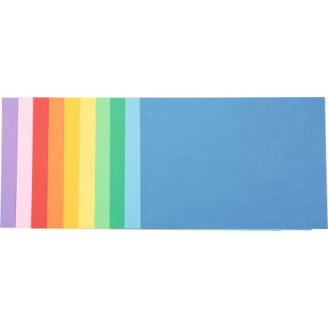 Carton colorat 180 gr pe mp format A4, 100 coli, mix de 10 culori - poza 2