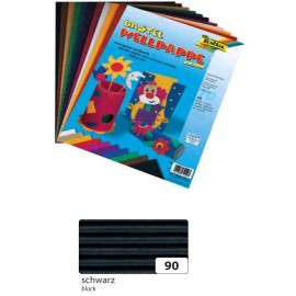 Carton ondulat 50x70 cm negru - 10 coli