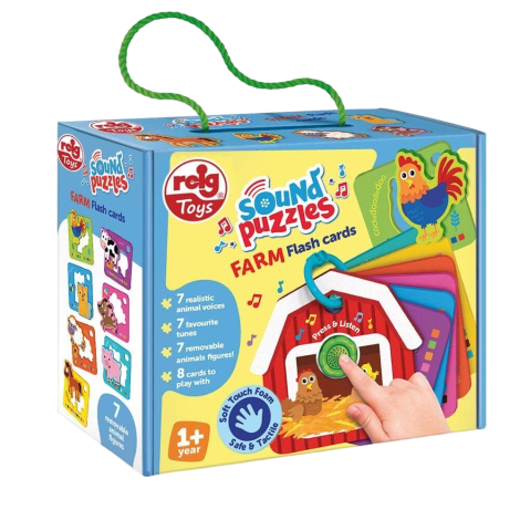 Cartonase puzzle cu sunete - Animale de la ferma