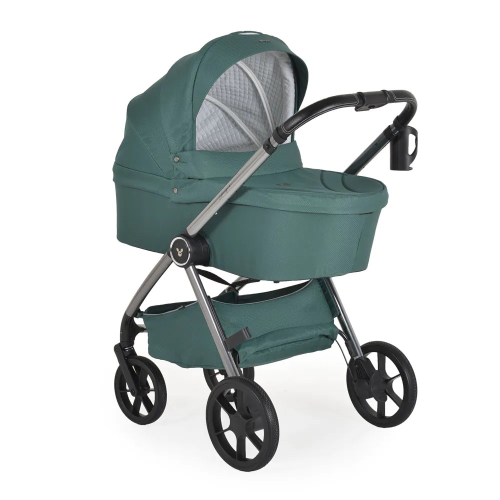 Carucior 3 in 1 cu landou si scoica auto I-Size (40-87 cm) Cangaroo Unique 2025 Pine Green - poza 1