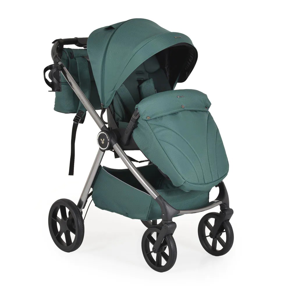 Carucior 3 in 1 cu landou si scoica auto I-Size (40-87 cm) Cangaroo Unique 2025 Pine Green - poza 2