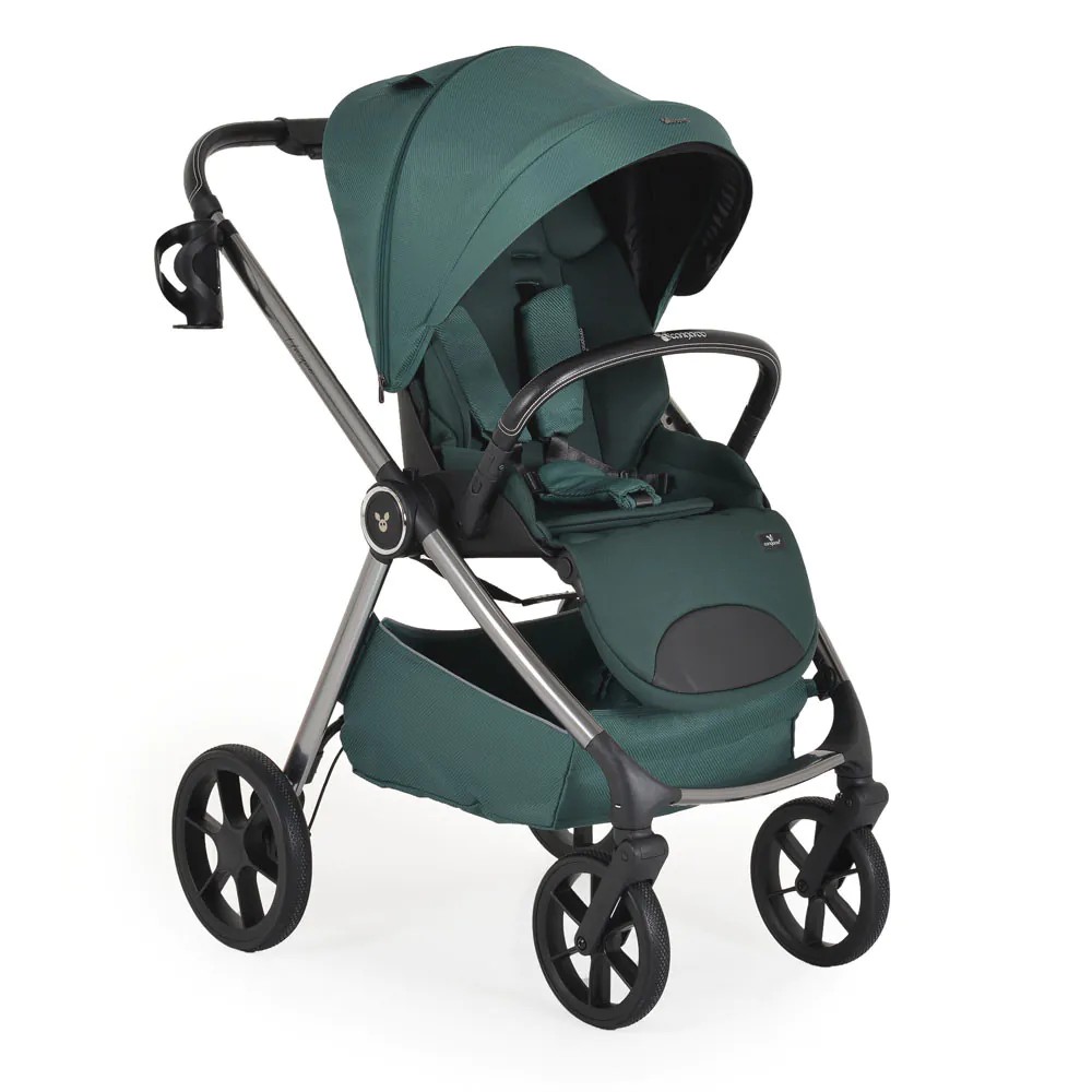 Carucior 3 in 1 cu landou si scoica auto I-Size (40-87 cm) Cangaroo Unique 2025 Pine Green - poza 3