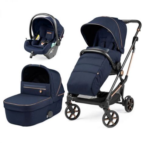 Carucior 3 in 1 Peg Perego Vivace, Lounge, Pagoda, 0 - 22 kg, Blue Shine - poza 1