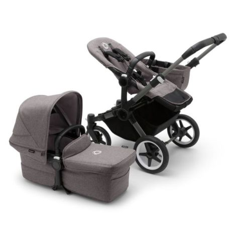 Carucior Bugaboo Donkey 5 Mono Graphite Grey Melange - poza 3