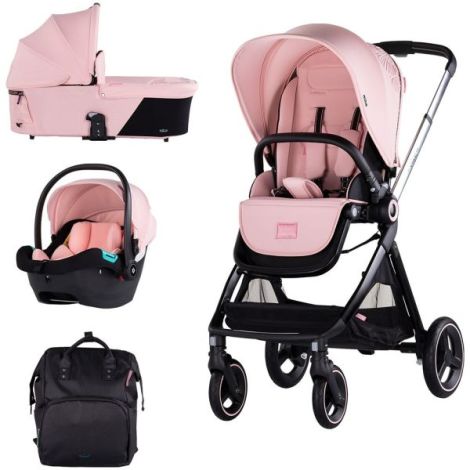 Carucior Chipolino Elite 3 in 1 pink marshmallow - poza 1