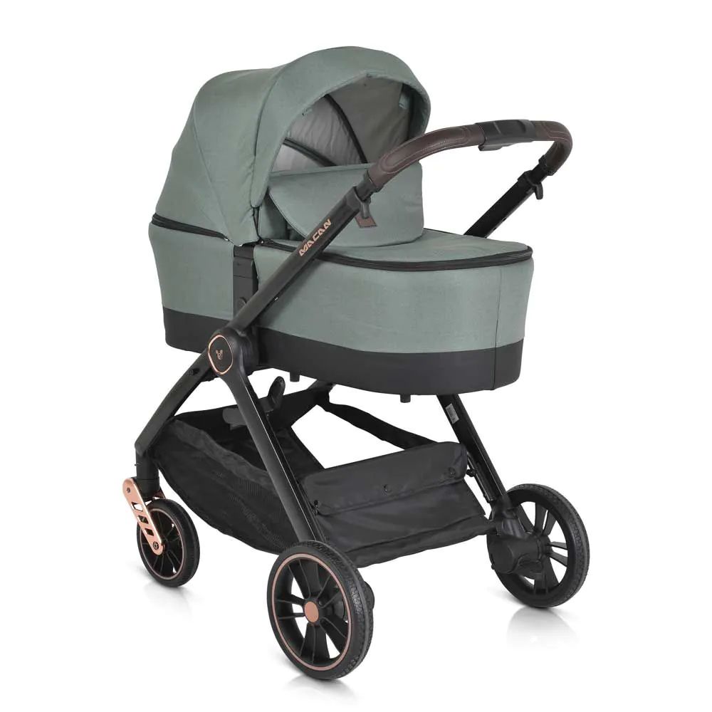 Carucior combinat 2 in 1 cu landou Cangaroo Macan Verde - poza 3