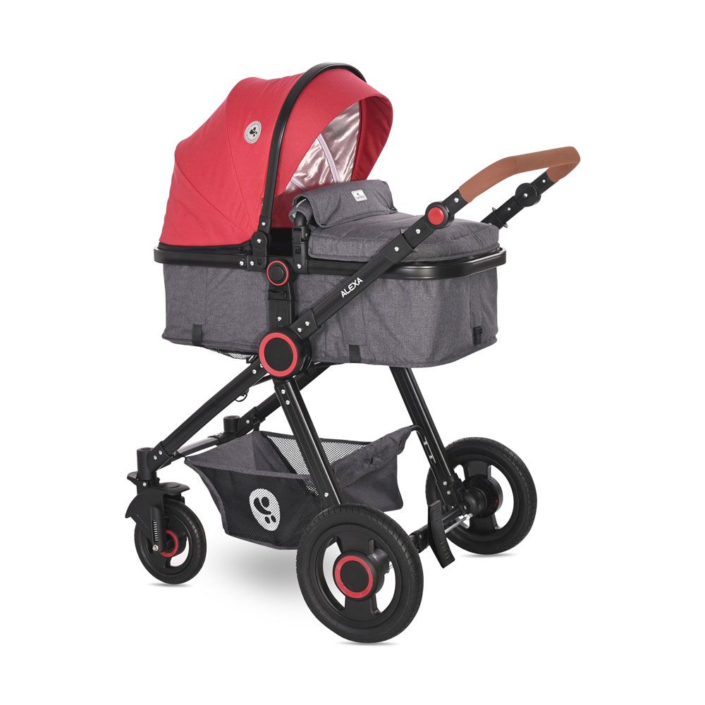 Carucior combinat 2 in 1 cu scaun auto Alexa 2021 Cherry Rosu - poza 3