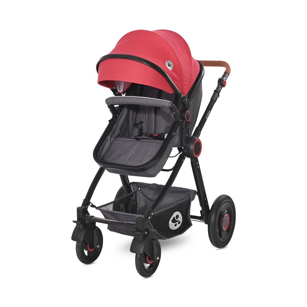 Carucior combinat 2 in 1 cu scaun auto Alexa 2021 Cherry Rosu - poza 5