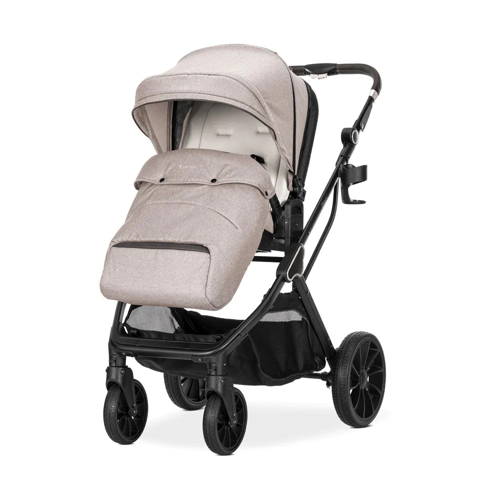 Carucior combinat 2 in 1 Lorelli Glory 2025 Beige - poza 4