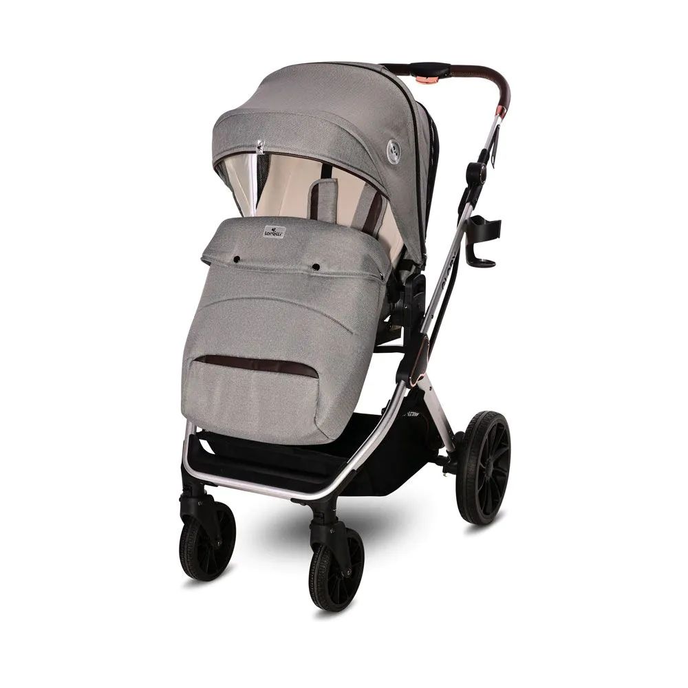 Carucior combinat 2 in 1 Lorelli Premium Glory Opaline Grey - poza 5